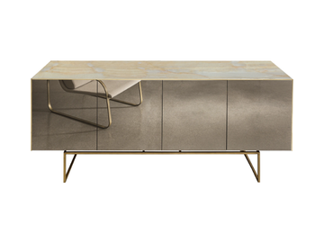 MAGDA - Sideboard with doors with mirrored door by Sovet italia - view 2